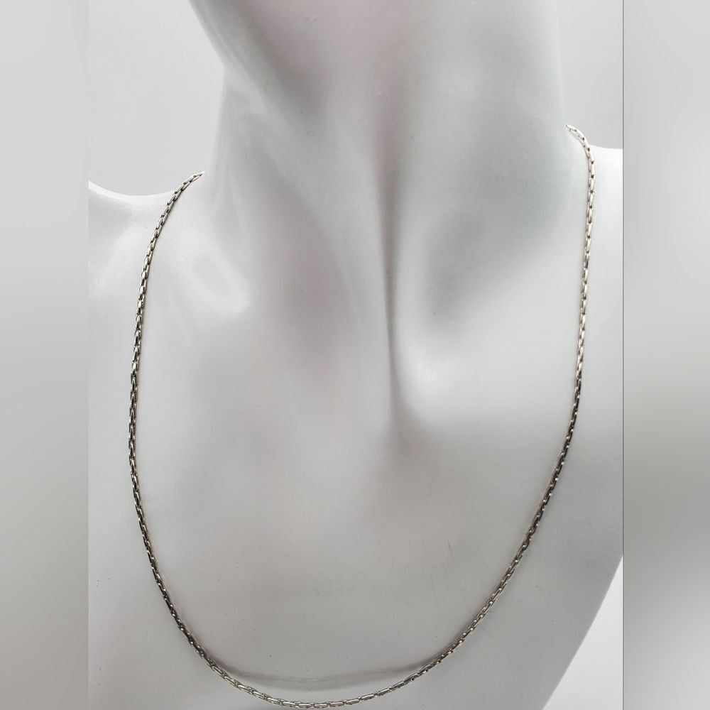 18k white gold plated necklace N1324
